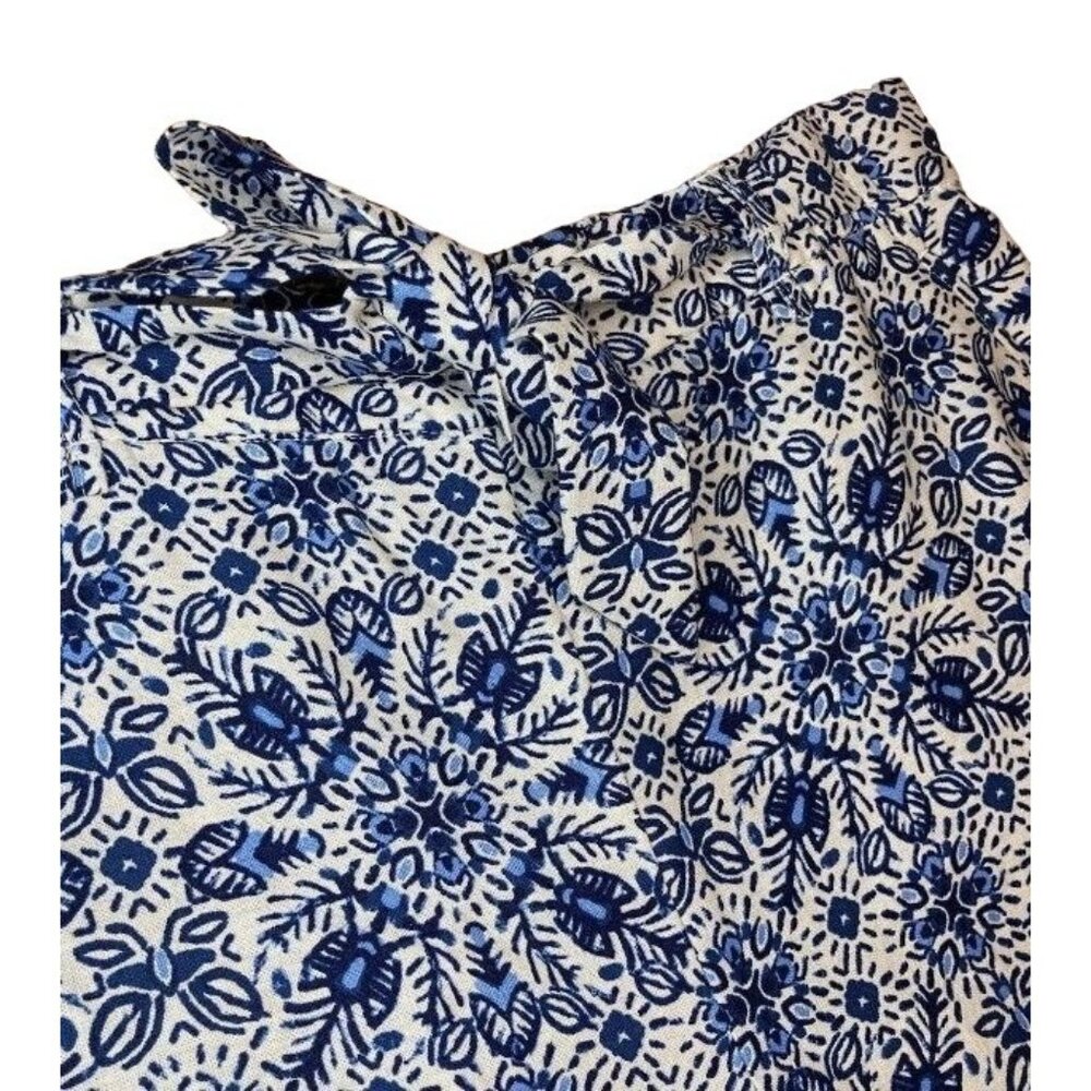 Joie Women's Blue Floral Print Cropped Linen Pants Size 10 NWOT - Picture 4 of 6